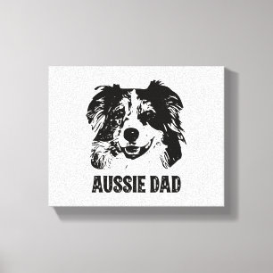 Toile Mens Aussie Papa - Australian Shepherd Chien Papa
