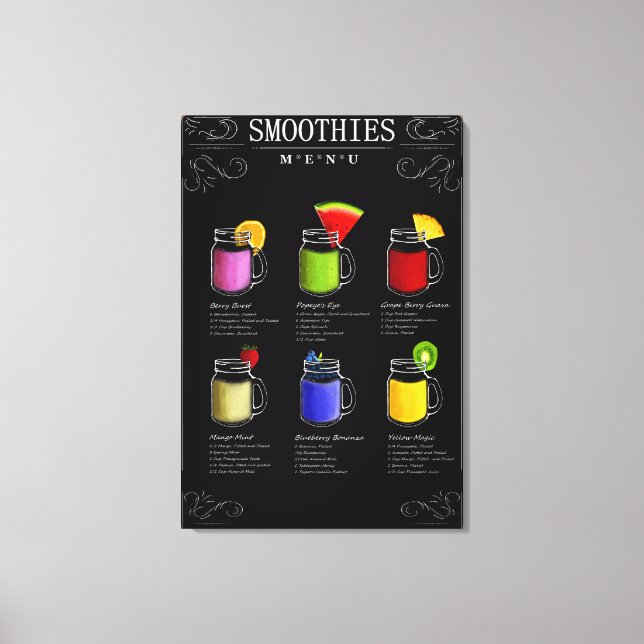 Toile Menu Smoothies (Recto)