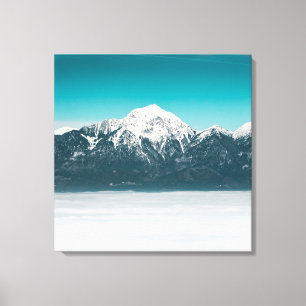 Toile Mer de brouillard sous la montagne