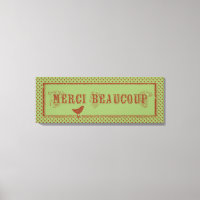 Merci Beaucoup Distressed Bird Art