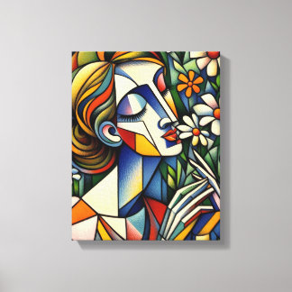 Toile Mère de l'art médiatique mixte Fleur sauvage