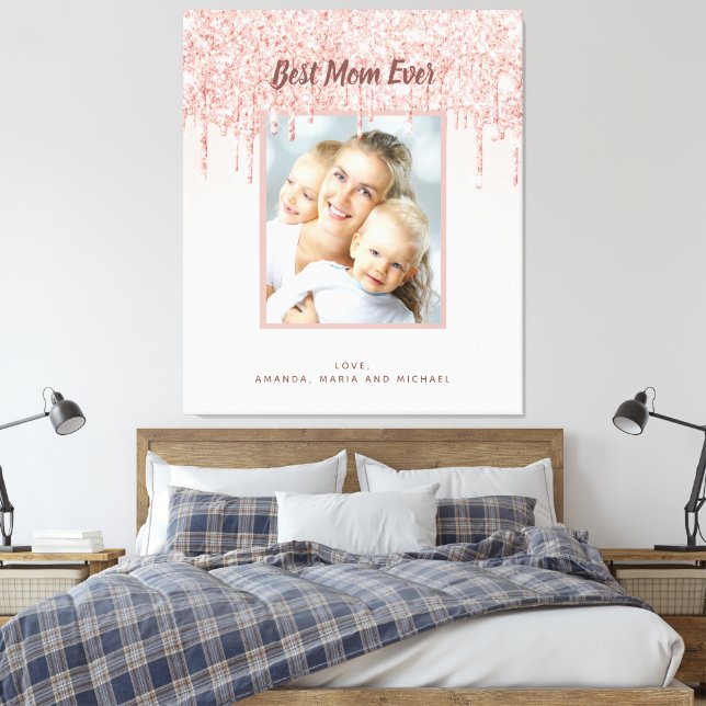 Toile Mère Meilleure maman Jamais photo parties scintill (Insitu(Chambre))