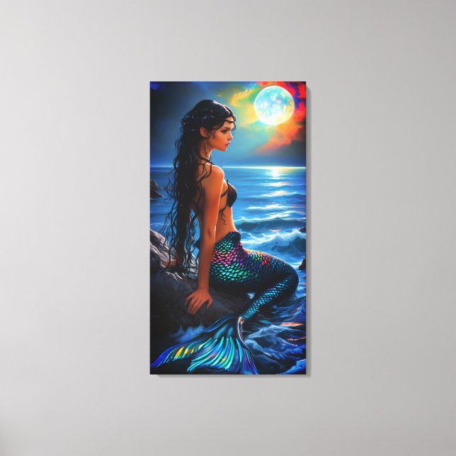 Toile Mermaid by the Sea Canvas Wall Art (Recto)