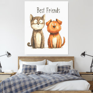 Toile Merveilleux "Meilleurs Amis"