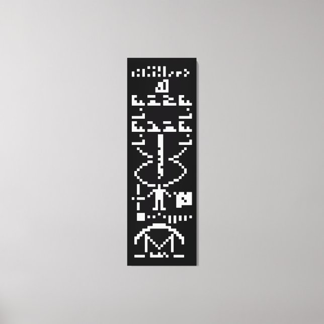 Toile Message binaire Arecibo 1974 (Recto)