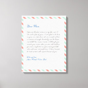 Toile Message de lettre d'amour manuscrite simple Carnet