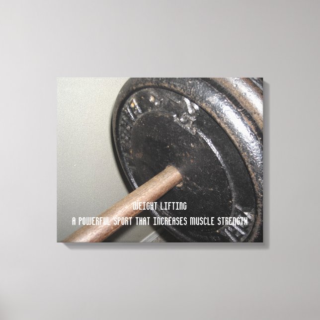 Toile Message de motivation pour la musculation (Recto)