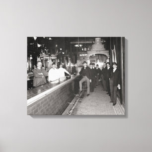 Toile Messieurs buvant au bar, 1910