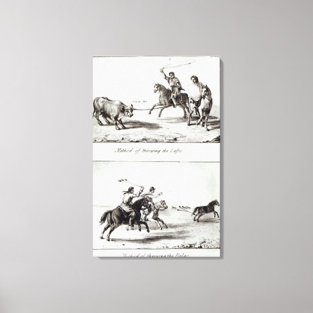 Toile Méthodes de Jeter le Lasso et les Bolas (Recto)