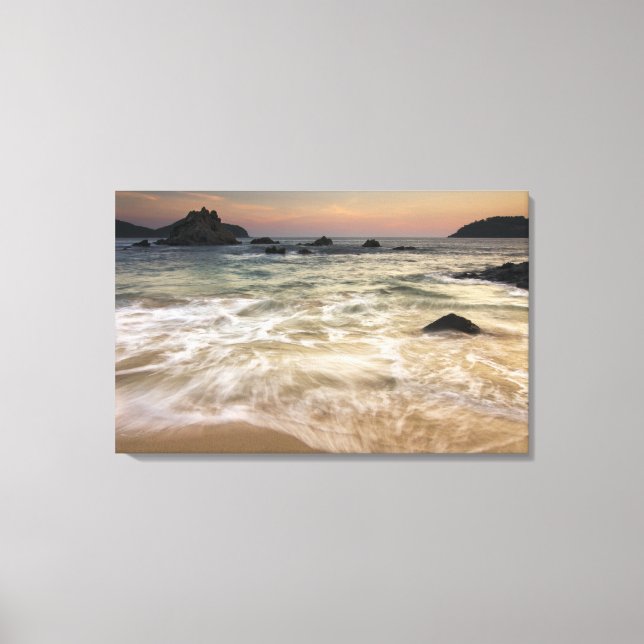 Toile Mexique, Guerrero, Zihuatanejo. Surf le long (Recto)