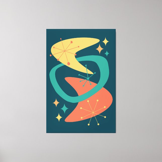 Toile Mi-siècle Âge atomique 7 Charbon (Recto)