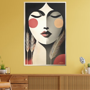 Toile Mi-siècle Méditation Art Moderne