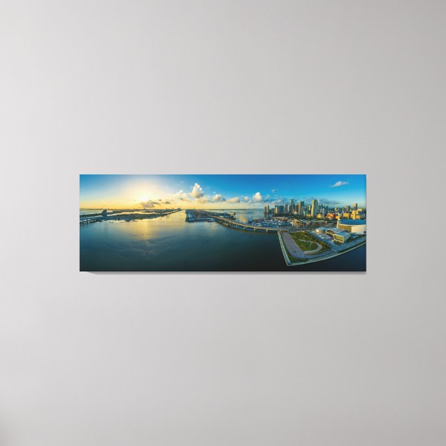 Toile Miami Florida City Skyline (Recto)