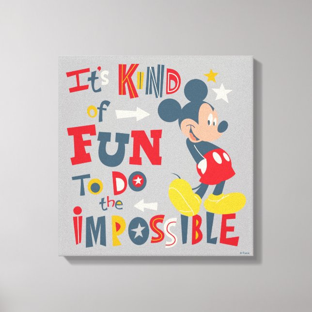 Toile Mickey | Amusants Pour Faire L'Impossible (Recto)
