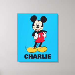 Toile Mickey Mouse Pose Souriante