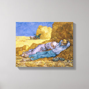Toile Midi de Vincent van Gogh  , la sièste, après