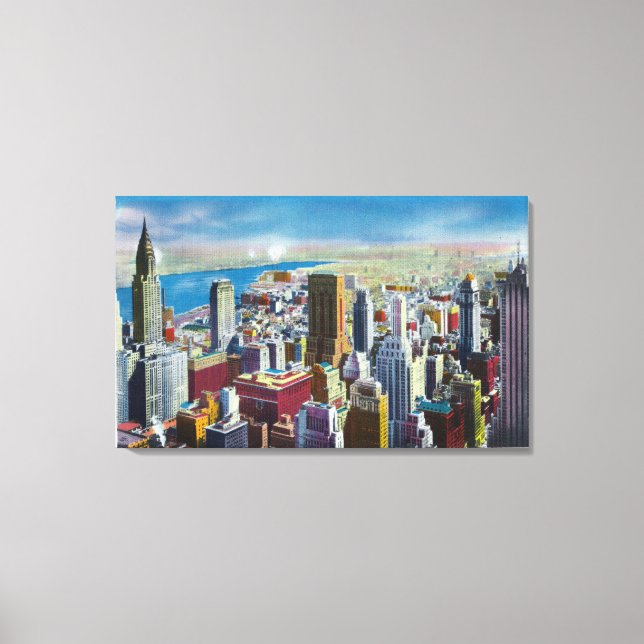 Toile Midtown Skyline View vers East River (Recto)