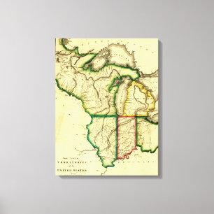 Toile Midwest aux États-UnisCarte panoramique