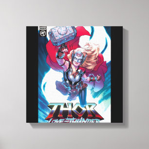 Toile Mighty Thor Mjölnir Hommage de couverture comique