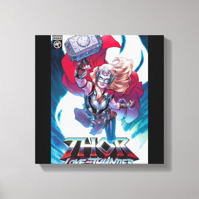 Toile Mighty Thor Mjölnir Hommage de couverture comique (Recto)