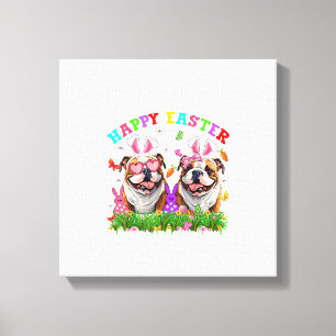 Toile Mignon chien bouledogue anglais et oreilles de lap