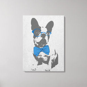 Toile Mignonne animal vintage à la mode Français bulldog