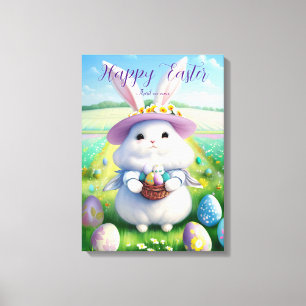 Toile Mignonne lapin de Pâques 01