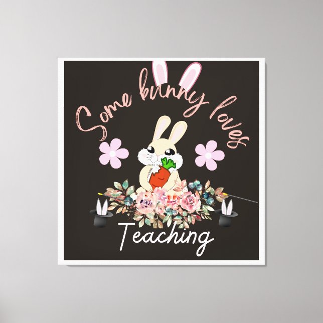 Toile Mignonne tasse d'enseignement aimé par un lapin (Recto)