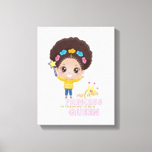 Toile Mignonnes Filles Melanin Princesse Entraînement Po