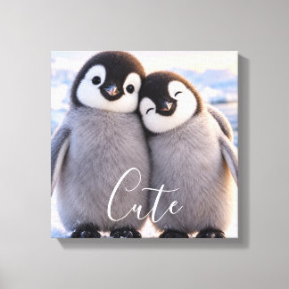 Toile Mignons Manchots Meilleurs Amis