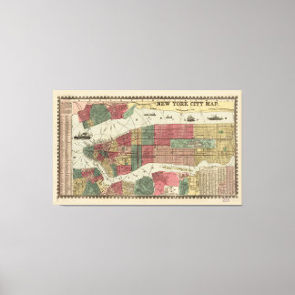Toile Miller's Map of the City of New York (1862)