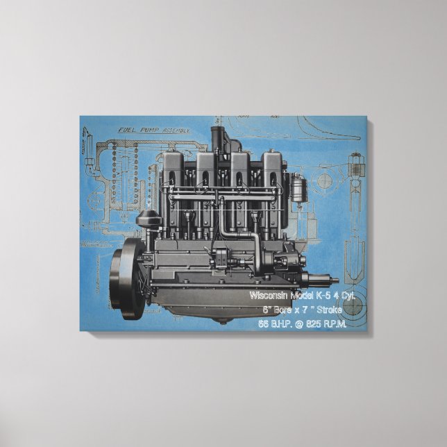 Toile Milwaukee Wisconsin Engine Early K (Recto)