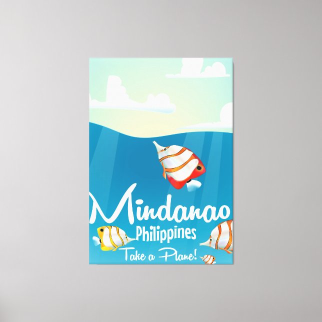 Toile Mindanao, affiche de voyage des philippines (Recto)