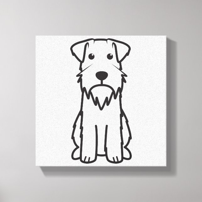 Toile Miniature Schnauzer Dog Cartoon (Recto)