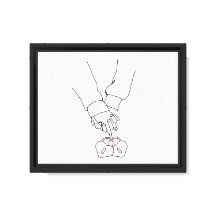Minimalisme de l'art en ligne Amour Mains – Mur de