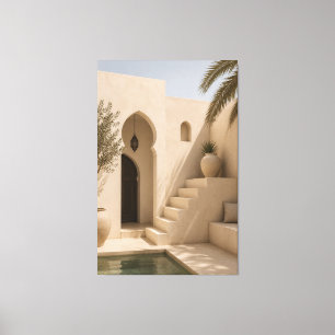Toile Minimalist Moroccan Riad Canvas Print