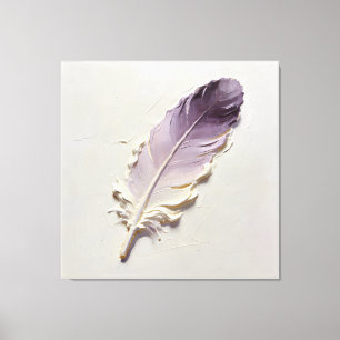Toile Minimaliste 3D Huile Lavande Violet Coup de Peintu