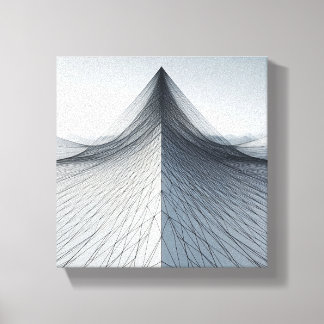 Toile Minimaliste Moderne Architectural Wireframe 