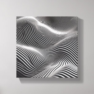 Toile Minimaliste Moderne Art 3D à Vagues - Abstrait Mon