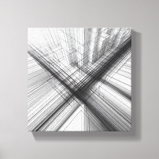 Toile Minimaliste Moderne Urbain Fil de Fer - Abstrait 3