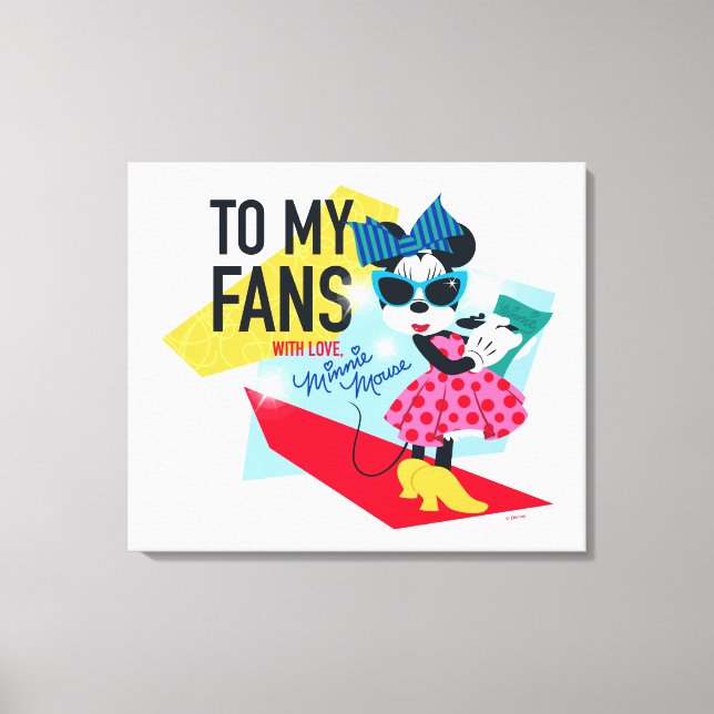 Toile Minnie | À mes fans avec amour (Recto)