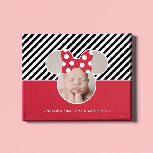 Toile Minnie mouse | Bébé's 1st Christmas - Photo (Créateur téléchargé)