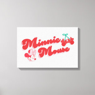 Toile Minnie Mouse Cerise Douce Script