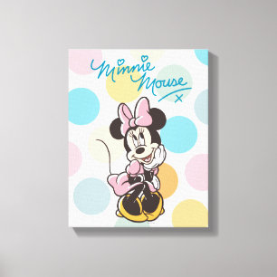 Toile Minnie Mouse joueuse Rêverie à pois