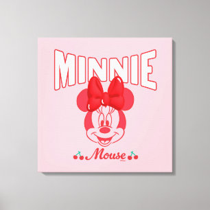 Toile Minnie Mouse Rétro Sourire Cerise