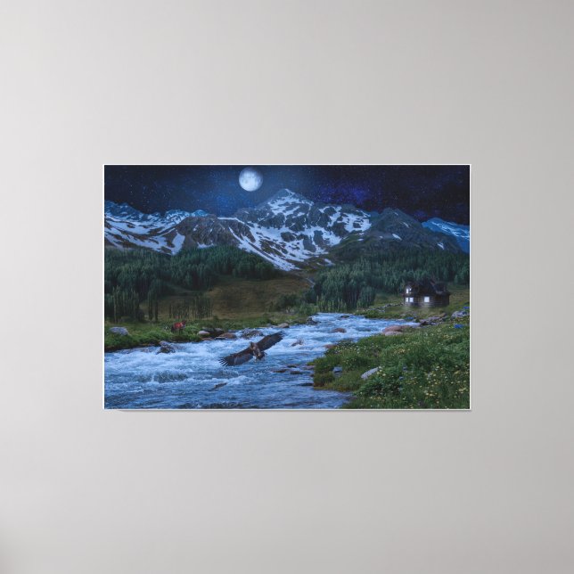 Toile Minuit Chronique Imaginaire paysage (Recto)