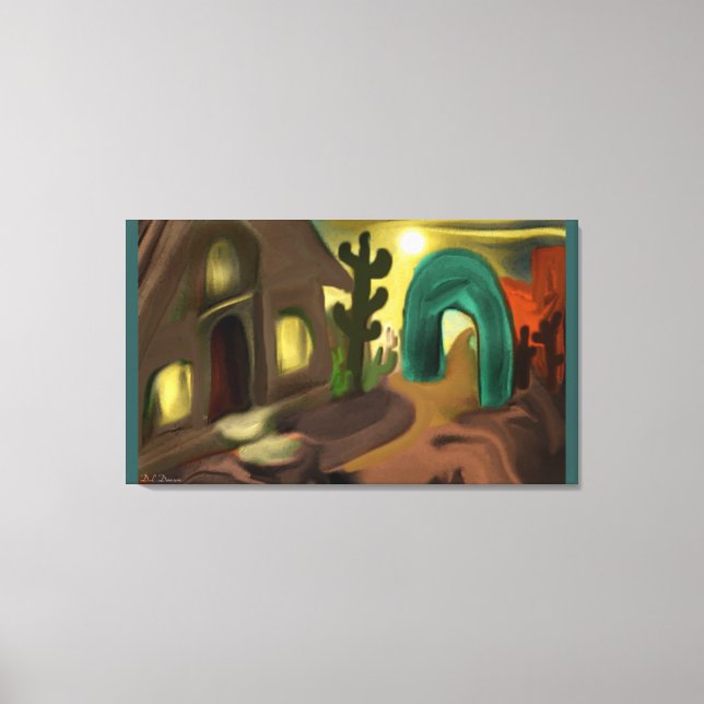 Toile Mission espagnole Art Abstrait Sud-Ouest (Recto)