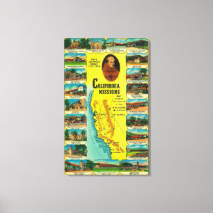 Toile Missions espagnoles de Californie