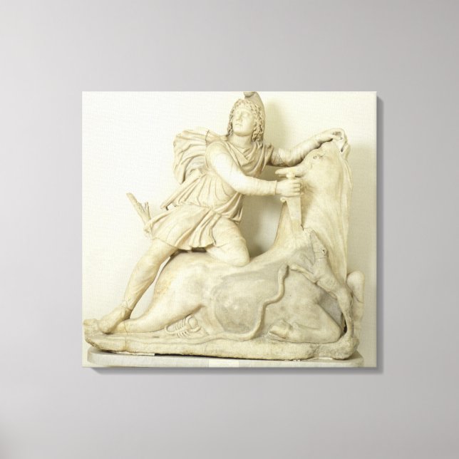 Toile Mithras Sacrificing the Bull, relief de marbre, ro (Recto)