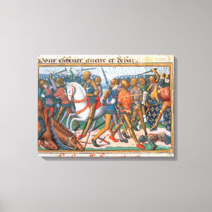 Toile Mme Fr 5054 f.11 la bataille d'Agincourt, 1415,